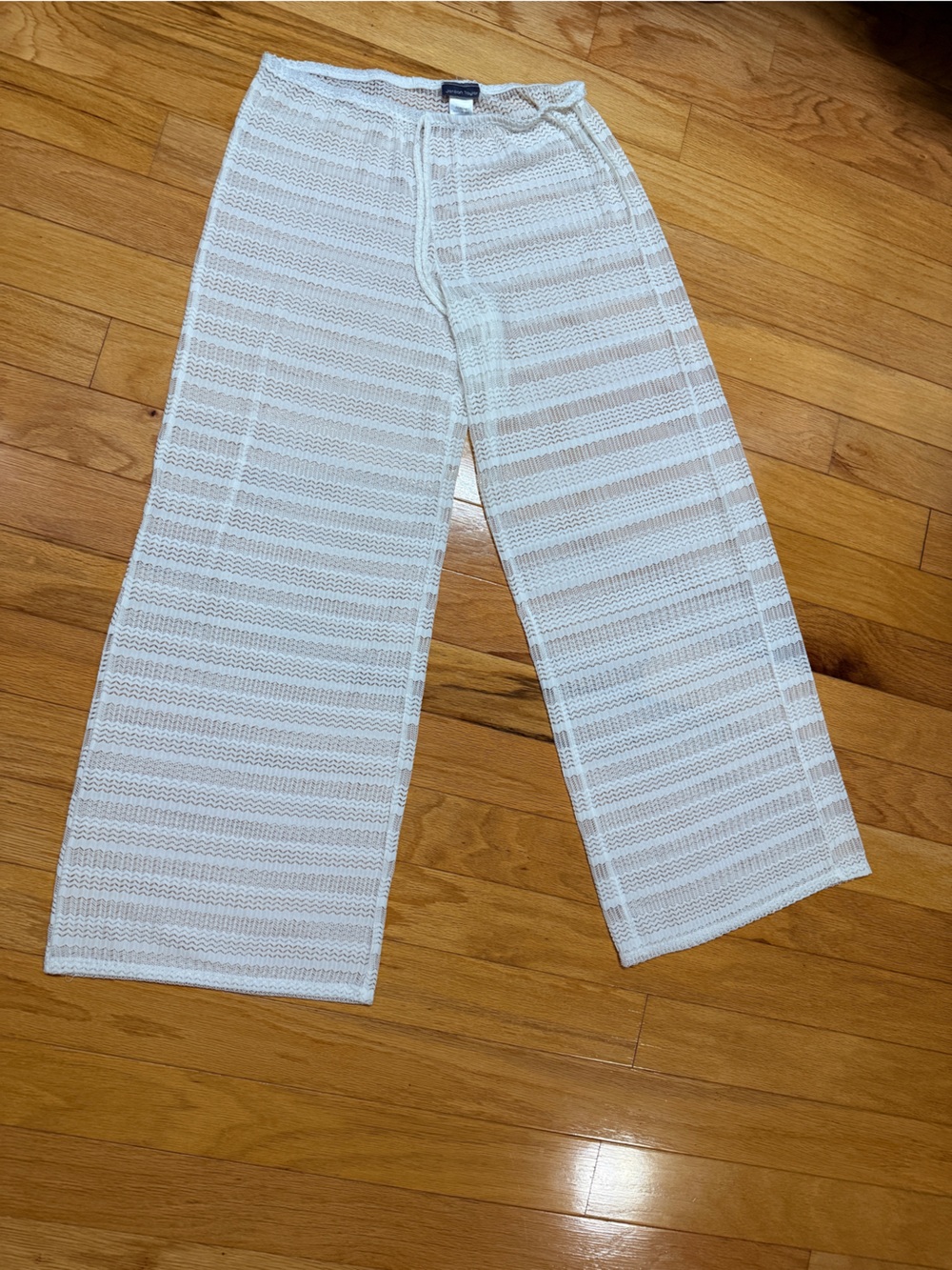 Jordan Taylor White Knit Wide-Leg Beach Cover up Pants